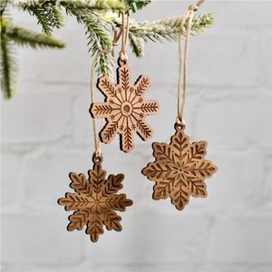 Décorations de Noël en bois personnalisées en gros : flocons de neige découpés au laser, bonbons de Noël, ornements suspendus artisanaux pour la maison et les fêtes - Product Image 2