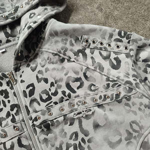 Sudadera con Capucha Personalizada para Hombre, Estilo Oversize, Lavado Ácido, Estampado Gráfico con Pedrería Termoadhesiva, Poliéster/Algodón, Secado Rápido, Alta Calidad, Otoño - Product Image 3