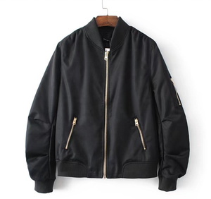 ขายส่ง 100% โพลีเอสเตอร์พอดีผู้ชายเสื้อแจ็คเก็ตซาตินทอง zip up ด้านล่างยางยาว PLUS ขนาดแจ็คเก็ตเด็กเสื้อ - Product Image 2