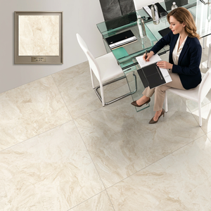 Azulejos de Porcelana Vitrificada Brillante Color Beige Marfil Sify, Diseño de Mármol de Lujo, 32x32 Pulgadas - Product Image 1
