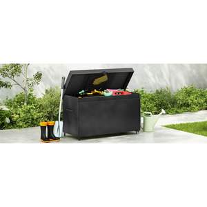 K & K 200 gallone in vimini ruote per tutte le stagioni di stoccaggio esterno in Rattan per mobili da giardino cuscini esterni per la conservazione della piscina - Product Image 5