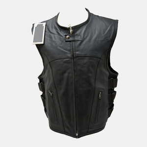 Dernier design de mode, gilet en cuir pour hommes, vente en gros, gilet d'hiver 100% cuir véritable pour hommes, idéal pour les activités de plein air - Product Image 1