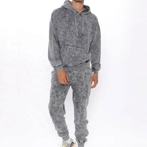 ชุดวอร์มแขนยาวแบบสั่งทำพิเศษ ระบายอากาศได้ดี สไตล์ลำลองสำหรับผู้ชาย ล้างสีแบบแอซิดวอช คุณภาพสูง ขายส่ง เสื้อผ้าฤดูหนาว - Product Image 1