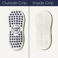 Chaussettes antidérapantes à double grip avec logo personnalisé pour le yoga, le pilates et les sports pour femmes