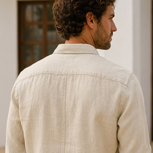Camisa de Lino de Manga Larga para Hombre, Ecológica, Antipilling, Ligera y Transpirable - Product Image 2