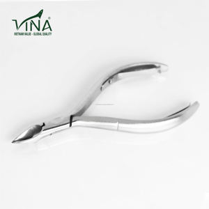 Pince à ongles Clean Trim VNN-333 Vina Carbon Steel White Coated Semi-Curved Grip Nail Maintenance - Product Image 1