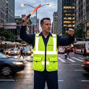 Gilet de sécurité haute visibilité personnalisé, réfléchissant, en maille, avec fermeture éclair et poches, pour travaux de construction, travaux routiers et sécurité - Product Image 5