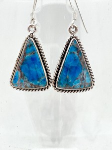 Blue Apatite Sterling <b>Silver</b> Vintage <b>Earrings</b> Handmade Gemstone Jewelry Elegant Women's Gift for <b>Wedding</b> Party Engagement - Product Image 3