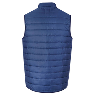 Chaleco Acolchado Ligero Impermeable Azul Marino para Hombre, Cuello Alto, Cierre de Cremallera, Chaleco de Otoño, ODM - Product Image 3