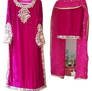 Costume en velours indien, dernière édition de mariage, tenue d'occasion spéciale, produit populaire, robe 2022 - Product Image 1