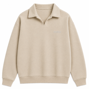Sweat-shirt de sport à col ras du cou et revers, 100 % coton, grammage lourd, manches longues – Grande Vente - Product Image 3