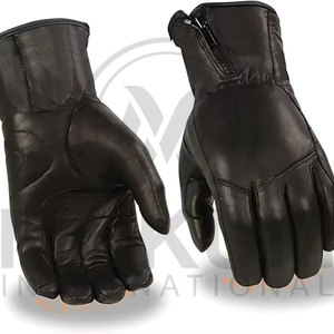 Nouveauté : Gants de mode en cuir pur noir / Gants de mode en cuir fabriqués au Pakistan, parmi les plus vendus - Product Image 2