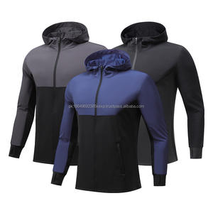 Automne et hiver polaire sport manteau hommes Patchwork coupe-vent chaud cyclisme sweats à capuche à capuche Fitness vêtements de sport - Product Image 5