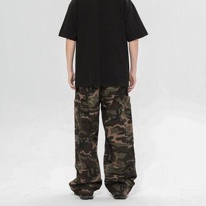 Nouvel Arrivage – Pantalon Cargo en Jean Camouflage Y2K Personnalisé pour Homme, Coupe Ample, Tissu Épais, Grande Taille, avec Cordon de Serrage, Style Hip Hop Urbain - Product Image 3
