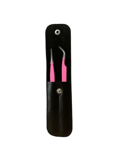 Pinzas de Belleza de Alta Calidad con Logotipo Personalizado, Punta de Fibra, Acero Inoxidable, Pinzas de Aislamiento para Extensión de Pestañas - Product Image 2