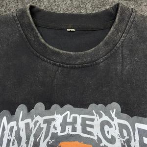 T-shirt surdimensionné à imprimé graphique pour hommes – Tee-shirt streetwear avec motif Flame Money « Only The Crew » - Product Image 2