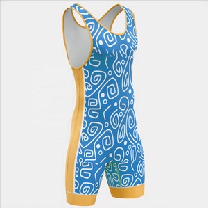 Premium <b>Women</b> Wrestling <b>Singlet</b> Printed One Piece Martial Arts High Neck Sleeveless Sports Apparel Lightweight 100% Polyester - Product Image 3