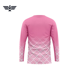 Jersey de Motocross Rosa de Manga Larga con Estampado de Águila Mexicana, Diseño Sublimado, Unisex para Adultos, Primavera/Verano, Secado Rápido, % Poliéster - Product Image 2