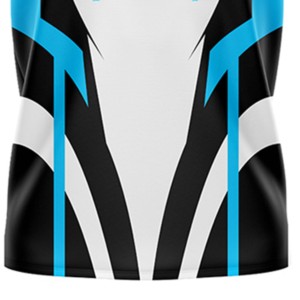 Maillot de football d'hiver personnalisé Reaper unisexe noir blanc bleu, impression sublimée, col rond, manches courtes, évacuation de l'humidité, coupe classique - Product Image 2