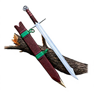 Espada Medieval con Hoja de Acero Inoxidable, Mango Envuelto en Cuero y Cruz de Protección, Espadas en Venta a Precio Razonable - Product Image 3