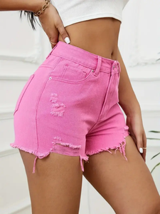 ZATRHMBM Nouvelle Collection Printemps/Été 2026 – Short Femme Décontracté Taille Haute en Satin Délavé Respirant Couleur Unie Effet 3D Style Vintage - Product Image 3