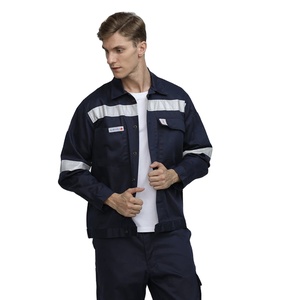 Vêtements de sécurité réfléchissants personnalisés, vêtements de travail, protection de sécurité, combinaison antistatique respirante en coton, uniforme de travail de sécurité - Product Image 2