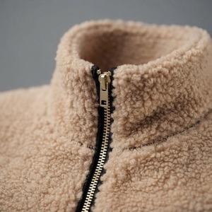 Chaqueta de forro polar con cremallera para hombre, cuello alto, estilo sherpa, con bloques de color, abrigo de invierno - Product Image 2