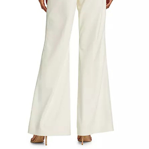 Pantalon évasé pour femme, coupe ample et respirante, de bonne qualité, avec taille à boutonnière ajustable, style basique - Product Image 3