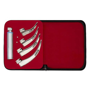 ชุดกล้องส่องตรวจกล่องเสียงสแตนเลสสตีลคุณภาพสูงแบบสี่ใบมีด ด้ามจับคู่ ปรับได้ด้วยมือ ออกแบบมาเพื่อการตรวจกล่องเสียงอย่างแม่นยำ - Product Image 1