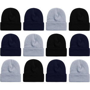 Gorro de Punto Unisex de Color Sólido al por Mayor, 100% Acrílico, Gorro de Invierno para Adultos de 56-58 cm, Estilo Casual en Varios Colores - Product Image 2