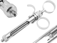 Jeringas Dentales Profesionales Manuales de Acero Inoxidable para Anestesia Local, Reutilizables, Duraderas y de Alta Calidad
