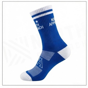 North Approach Crew <b>Socks</b> Blue <b>Breathable</b> Basketball <b>Socks</b> for Adults Spring Season - Product Image 3