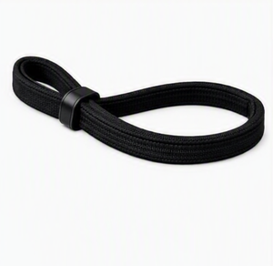 Cordón elástico de nailon negro con diseño trenzado y logotipo personalizado para padel – soporte elástico, accesorio para raqueta - Product Image 4