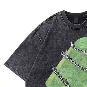 เสื้อยืดโอเวอร์ไซส์ทรงหลวม RTS New Sales Premium สำหรับผู้ชาย ผ้าคอตตอนหนา 240 GSM สไตล์สตรีทแวร์ พิมพ์ลายได้ตามสั่ง ระบายอากาศได้ดี เป็นที่ต้องการมากที่สุด - Product Image 6