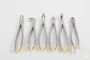 Ensemble de 6 forceps d'extraction dentaire manuels à motif spécial en argent TAIDOC INTERNATIONAL TID 745 certifiés CE - Product Image 2