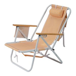 Sedia da Spiaggia Moderna da 24 Pollici, Design Salvaspazio in Tela Oxford per Pesca, Parco, Ufficio, Resistente alle Intemperie, Arredo Esterno in Metallo - Product Image 4