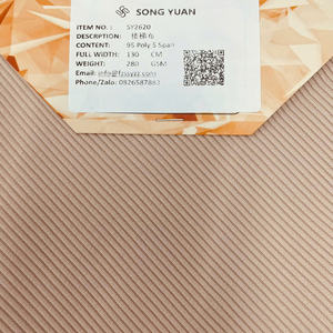 280gsm тяжелый вес 95 полиэстер 5 Спандекс Трикотажная ребристая ткань для активного отдыха Одежда свитер материал - Product Image 6