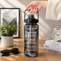 Bouteille d'eau en plastique de qualité supérieure avec couvercle, bouteille minérale vide réutilisable pour un usage quotidien 2000 ml