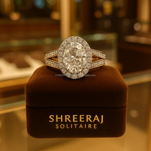 Diseño clásico original hecho a mano 1,50 quilates estilo solitario 14K oro sólido ovalado moissanite piedra anillo alto fiesta de boda - Product Image 6