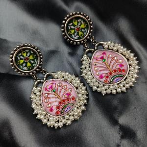 <b>Jhumka</b> Earrings for Girls Handmade Pearl Casual Party Wear Traditional Indian Jewelry Accessory - Product Image 4