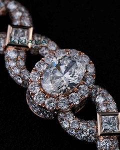 S925 Moissanite <b>Statement</b> <b>Necklace</b> Baguette Cut Link Chain Luxury Unisex Party Jewelry - Product Image 2