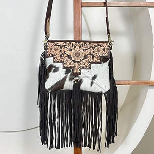 Nouveauté : Sac à bandoulière de luxe pour femme, grand format, en cuir véritable fait main, de haute qualité, style messager - Product Image 4