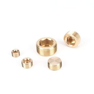 Raccord de tuyauterie en laiton, embout à tête hexagonale interne avec filetage, surface lisse et technologie de fonderie AOL - Product Image 4