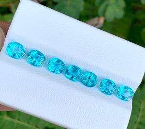 Piedra Preciosa de Apatita Africana Natural, Corte Ovalado, Piedra Suelta, Certificada por IGI, Luz Azul, para Fabricación de Joyería y Pulseras, Venta al Por Mayor - Product Image 1