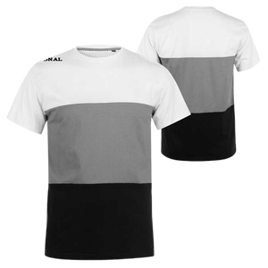 T-shirt à manches courtes pour homme, coupe classique, col rond, jersey de coton, décontracté, respirant, design uni, logo sur le devant - Product Image 2