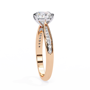 Anillo de Compromiso Solitario de Oro Amarillo de 18K, Certificado IGI, Diamante Cultivado en Laboratorio con Corte Brillante Redondo, Joyería Clásica para Boda, Regalo - Product Image 5
