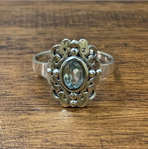 Blue <b>Quartz</b> Vintage design Bold <b>Ring</b> Made 925 Silver for Everyday Wear - Best Gift Jewelry For Weeding Anniversary - Product Image 2