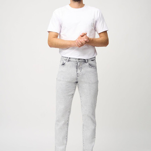 Men Slim Straight <b>Denim</b> Jeans Breathable Solid Woven High Quality Casual Pants for Summer Winter Everyday Wear - Product Image 5