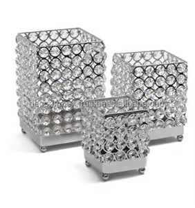 Bougeoir design en cristal pour la décoration intérieure Autre bougeoir brillant Bougie votive intérieure et extérieure - Product Image 2