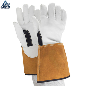 Guantes de Seguridad para Soldadura, Duraderos, de Cuero Vacuno, con Protección Térmica y Puño Largo, para la Industria Manufacturera - Product Image 2